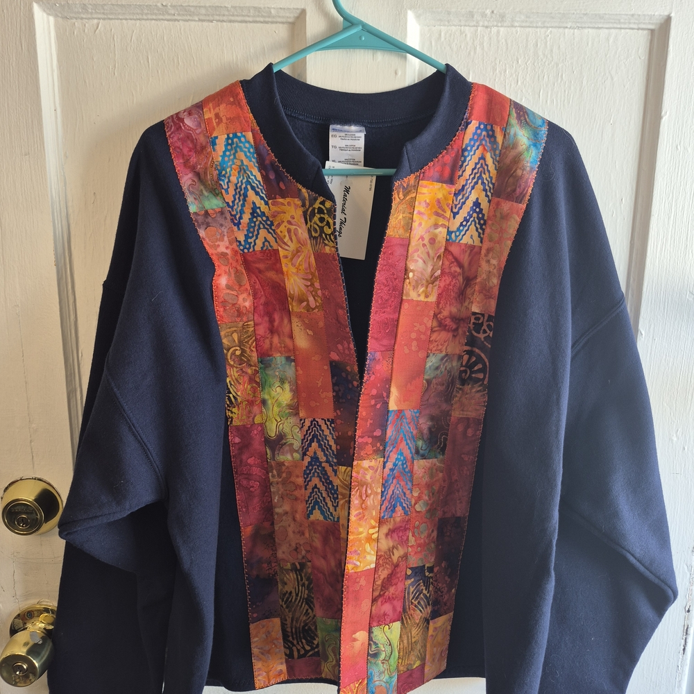 Vibrant Patchwork Women's Cardigan - image 1